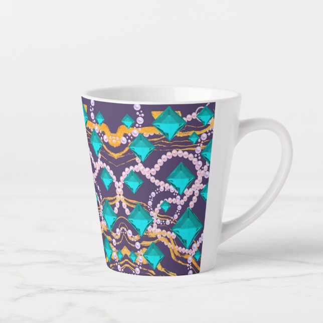 TAZA DE CAFÉ LATTE AQUA GEMS (Derecha)