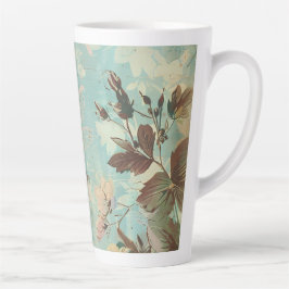 Taza De Café Latte Aqua Shabby Cottage Dragonfly