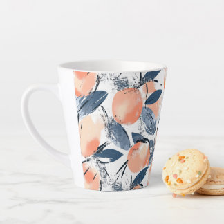 Taza De Café Latte Aquarell Pfirsich Latte