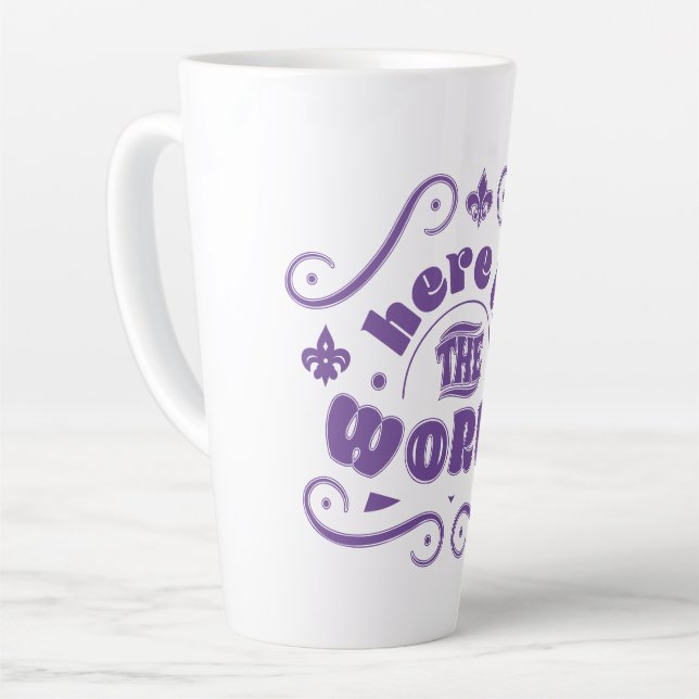 Taza De Café Latte Aquí está el mundo (Ángulo izquierdo)