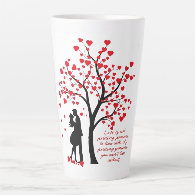 Taza De Café Latte Árbol de amor (Anverso)