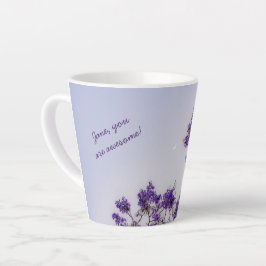 Taza De Café Latte Árbol de jacaranda personalizado “Eres increíble”