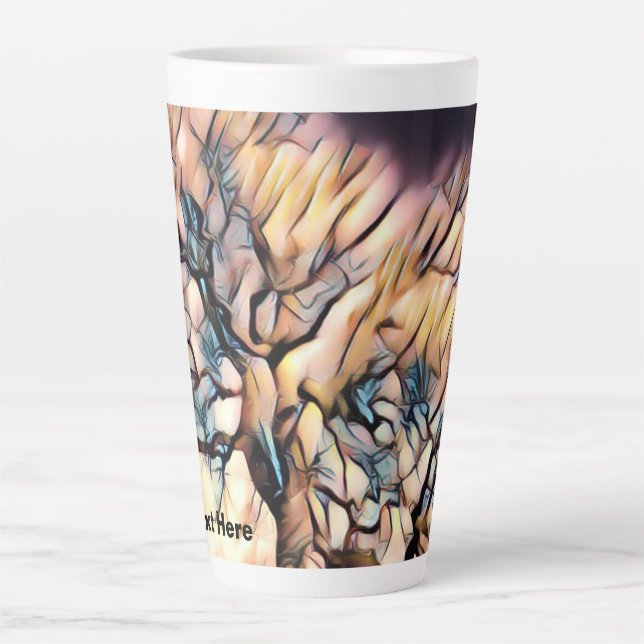 Taza De Café Latte Árbol de la tormenta (Anverso)