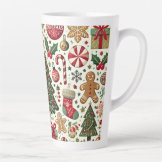 Taza De Café Latte árbol de Navidad