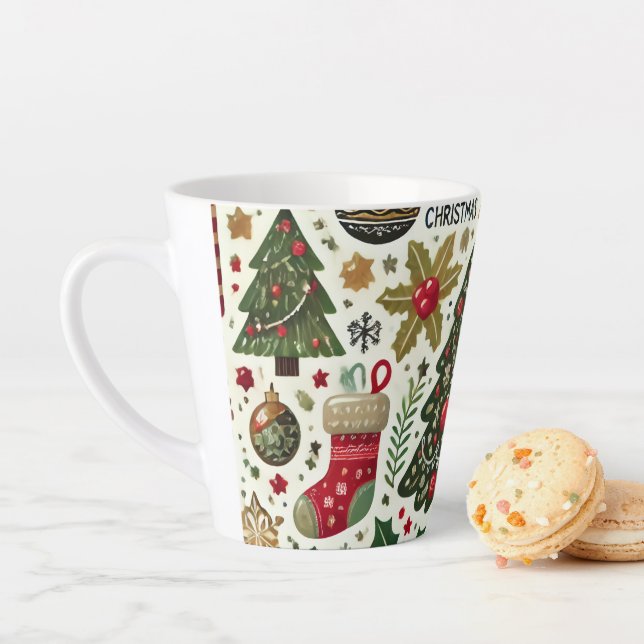 Taza De Café Latte Árbol de Navidad (In situ)