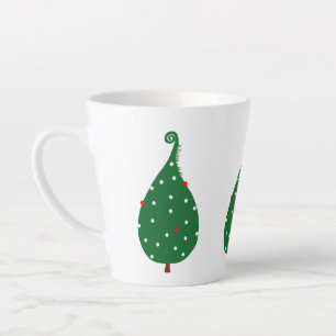 Taza De Café Latte Árbol de navidad de abejas decorada