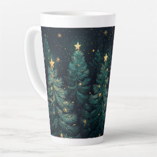 Taza De Café Latte Árbol de Navidad Festivo con gif de Diseño Inverna