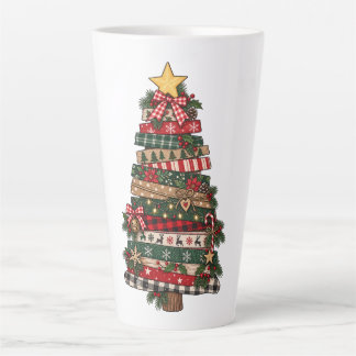 Taza De Café Latte Árbol de Navidad Rústico 