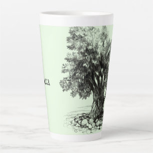 Taza De Café Latte Árbol de oliva antiguo Café Mug