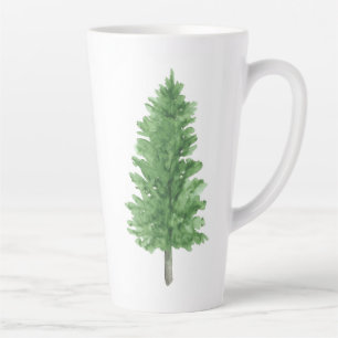 Taza De Café Latte Árbol De Pino De Agua 2