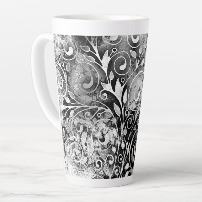 Taza De Café Latte Árbol De Vida - Espirales Sale Estilo 1 (Ángulo izquierdo)