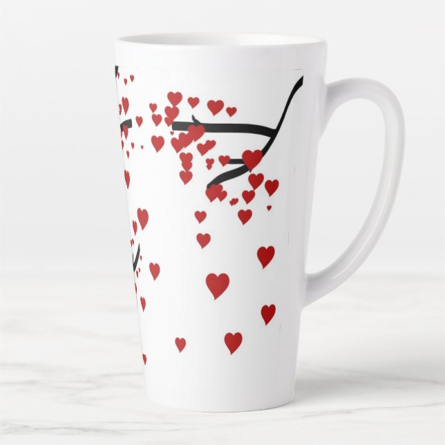 Taza De Café Latte Árbol del corazón (Derecha)