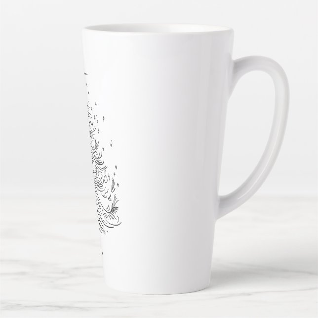 Taza De Café Latte Árbol sin tiempo Gran Latte Mug | Drinkware de vac (Derecha)