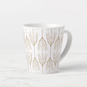 Taza De Café Latte Árboles de invierno Latte Mug 12oz.