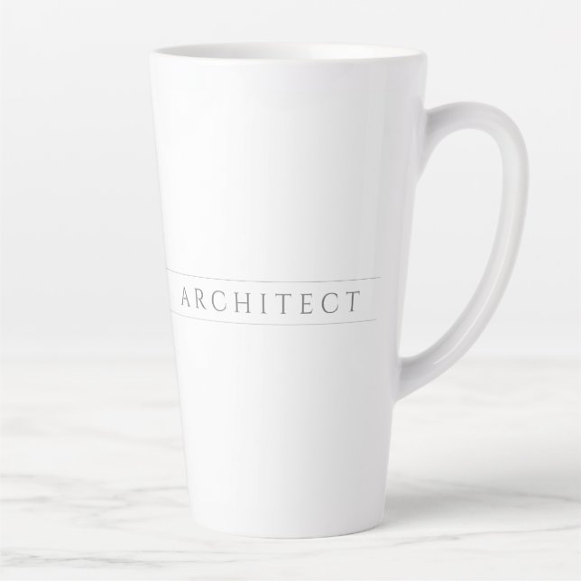 Taza De Café Latte ARCHITECT Tall Latte Mug / Gris (Derecha)