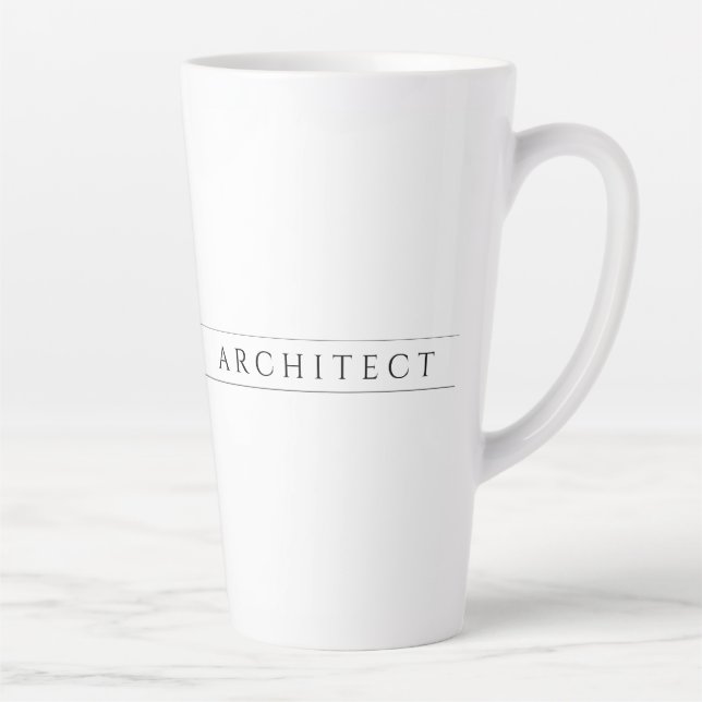 Taza De Café Latte ARCHITECT Tall Latte Mug / Negro (Derecha)