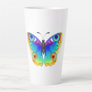 Taza De Café Latte Arcoiris mariposa Peacock Eye