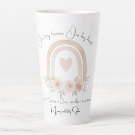 Taza De Café Latte Arcoiris Pastel personalizado | Primer Día de la M