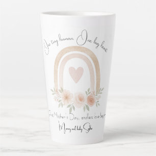 Taza De Café Latte Arcoiris Pastel personalizado   Primer Día de la M