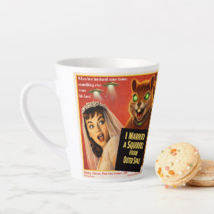 Taza De Café Latte Ardilla del Espacio Exterior