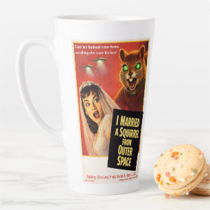 Taza De Café Latte Ardilla del Espacio Exterior