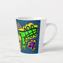 Taza De Café Latte arma alienígena y espacial