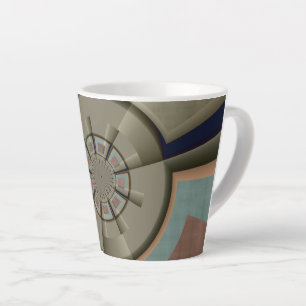 Taza De Café Latte Armonía de color fractal de arte gráfico abstracto