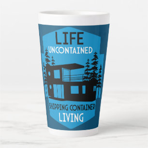 Taza De Café Latte Arquitectura de Contenedores de Carga