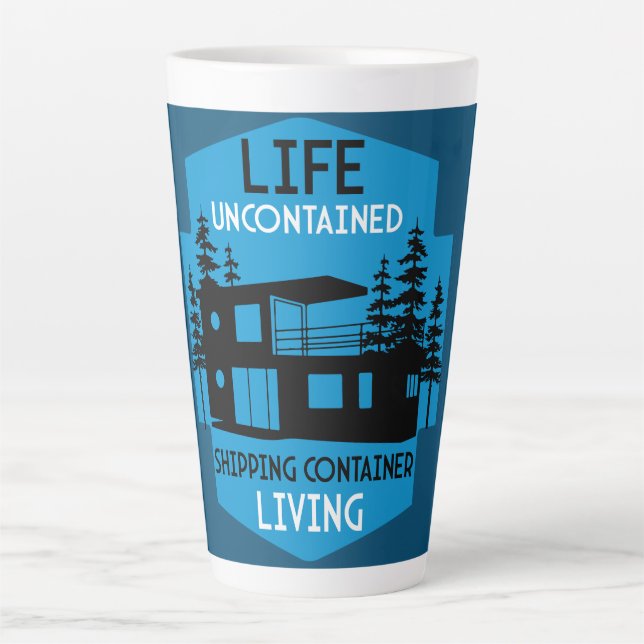 Taza De Café Latte Arquitectura de Contenedores de Carga (Anverso)