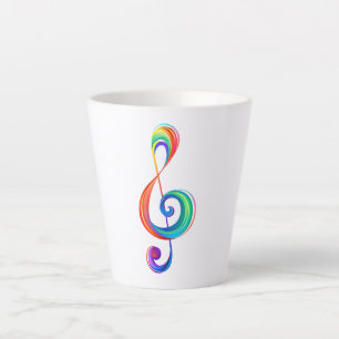 Taza De Café Latte Arroyo arcoiris estratificado