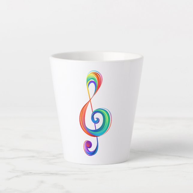 Taza De Café Latte Arroyo arcoiris estratificado (Anverso)