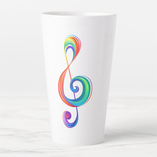 Taza De Café Latte Arroyo arcoiris estratificado (Anverso)