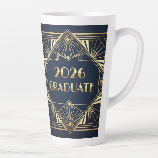 Taza De Café Latte Art Deco 2026 Graduate Mug (Derecha)