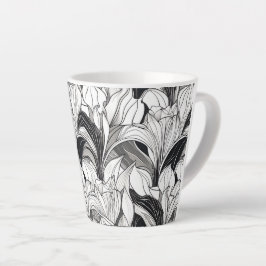 Taza De Café Latte Art Deco Floral 12oz Mug