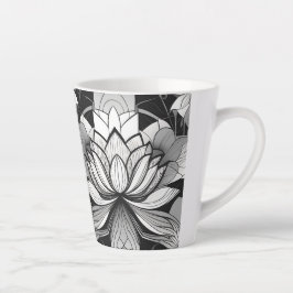Taza De Café Latte Art Deco Lotus 12oz Mug