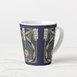 Taza De Café Latte Art Nouveau Orilla del Mar Conchas Marinas