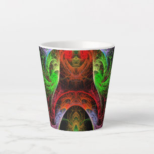 Taza De Café Latte Arte abstracto carnaval