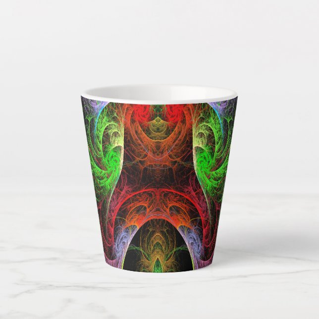 Taza De Café Latte Arte abstracto carnaval (Anverso)