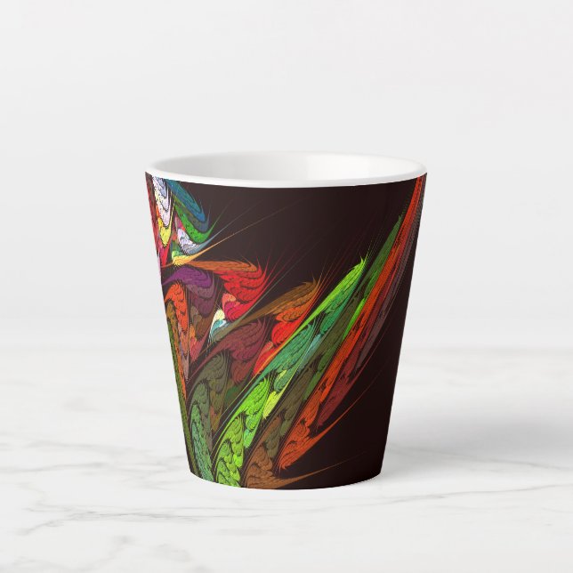 Taza De Café Latte Arte abstracto de Chameleon (Anverso)