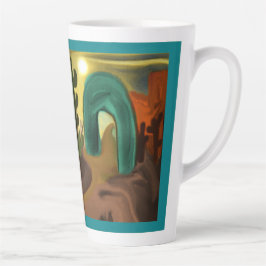 Taza De Café Latte Arte abstracto del suroeste de la Misión Española