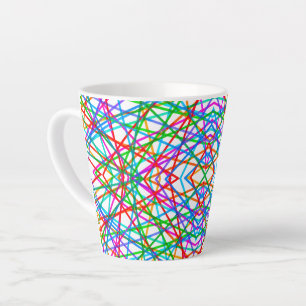 Taza De Café Latte Arte abstracto geométrico energético
