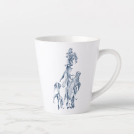 Taza De Café Latte Arte botánico invernal acogedor
