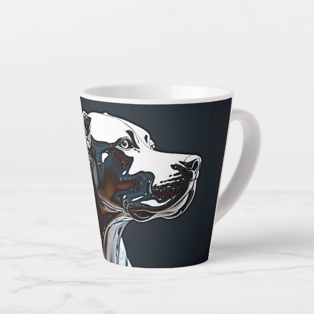 Taza De Café Latte Arte Canino (Ángulo derecho)