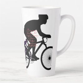 Taza De Café Latte Arte de Bicicleta Minimalista