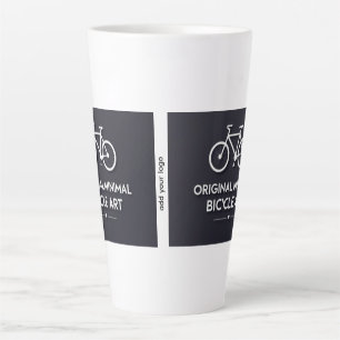 Taza De Café Latte Arte de Bicicleta Minimalista
