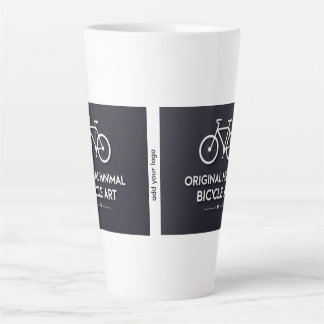 Taza De Café Latte Arte de Bicicleta Minimalista