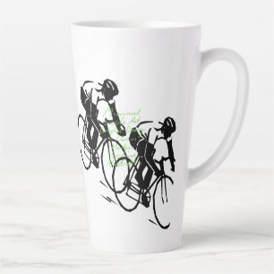 Taza De Café Latte Arte de carrera de ciclismo