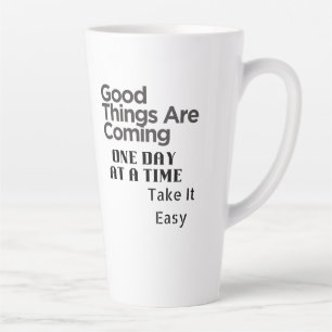 Taza De Café Latte arte de citas positivas