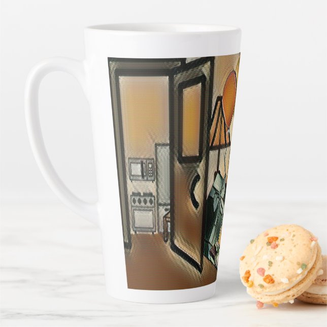 Taza De Café Latte Arte de cumpleaños feliz (In situ)