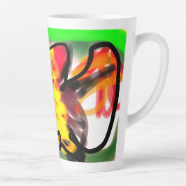 Taza De Café Latte Arte de murciélago de la fruta
